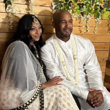Landon Brown with his loving wife Nirja Patel.